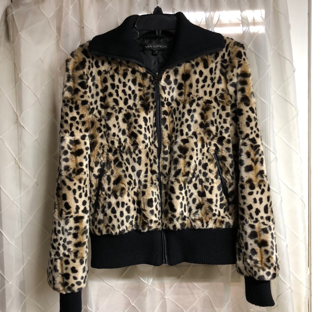 Via Spiga Faux Fur Jacket M
